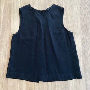 Jenni Kayne Black Linen Tank Shell - Size XS